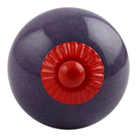 Purple Round Red Fitting Ceramic Knob
